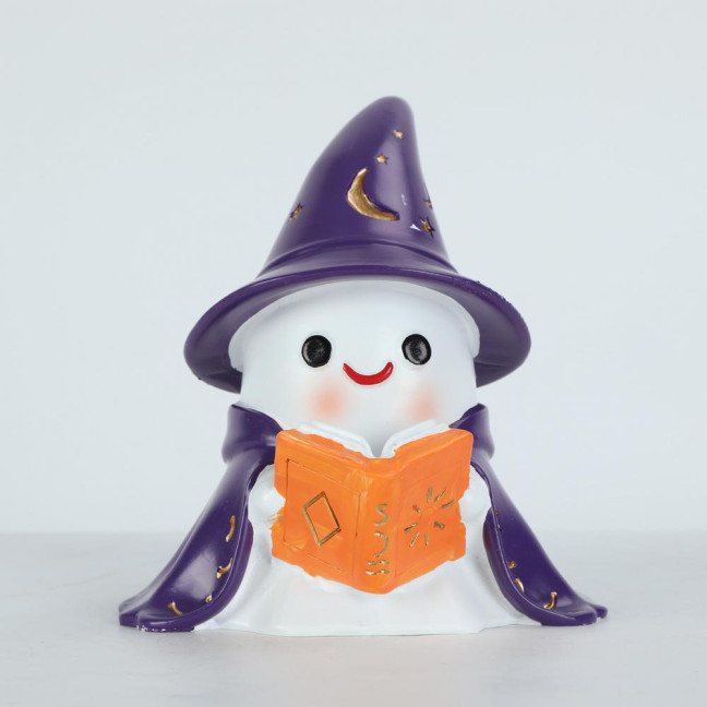 1/2Pcs Enchanting Wizard Ghost Night Light Halloween Reading Book Ghost LED Lamp Home Bedroom Kids Room Decoration Book Lovers Gift 