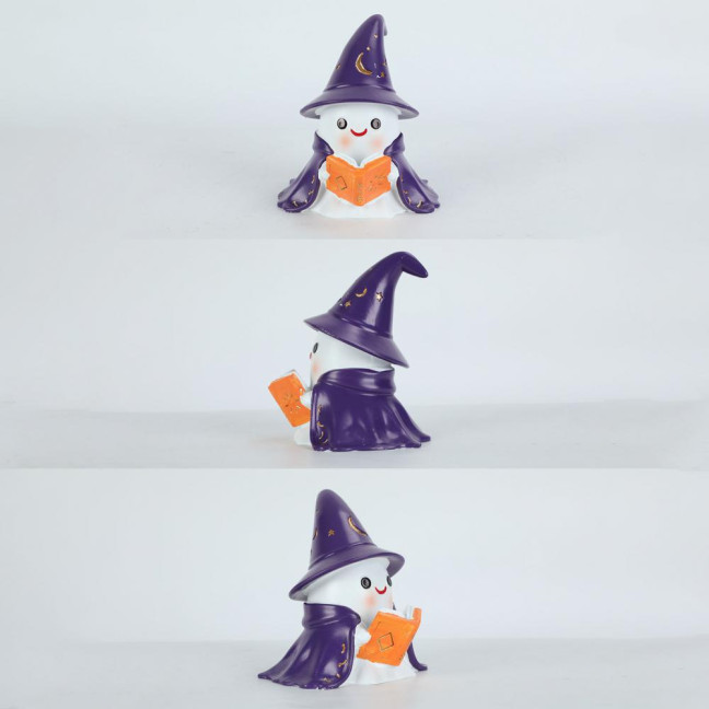 1/2Pcs Enchanting Wizard Ghost Night Light Halloween Reading Book Ghost LED Lamp Home Bedroom Kids Room Decoration Book Lovers Gift 