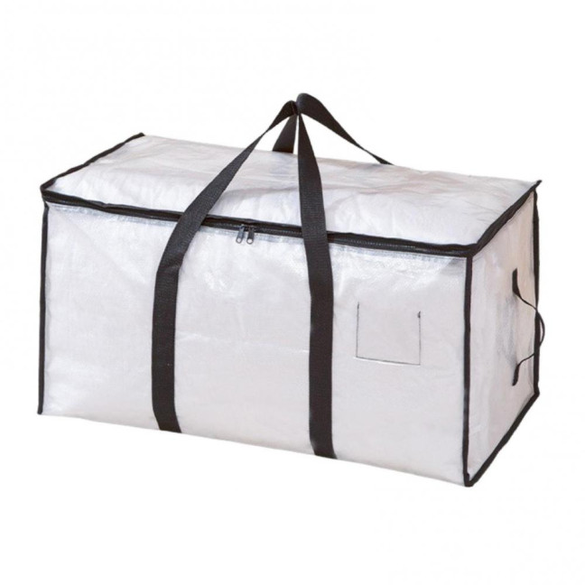 Large Quilt Storage Bag Clear Storage Bin with Lid Reinforced Handles Waterproof Foldable Moving Storage Bags Totes for Clothes Packing Bedding 