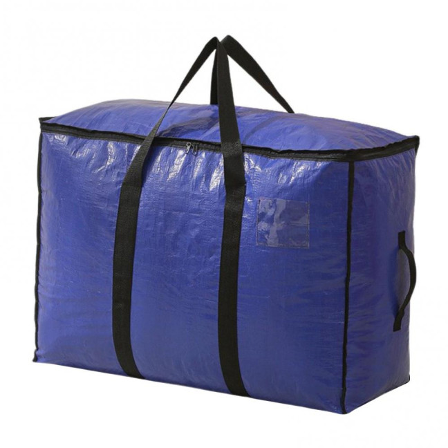 Large Quilt Storage Bag Clear Storage Bin with Lid Reinforced Handles Waterproof Foldable Moving Storage Bags Totes for Clothes Packing Bedding 