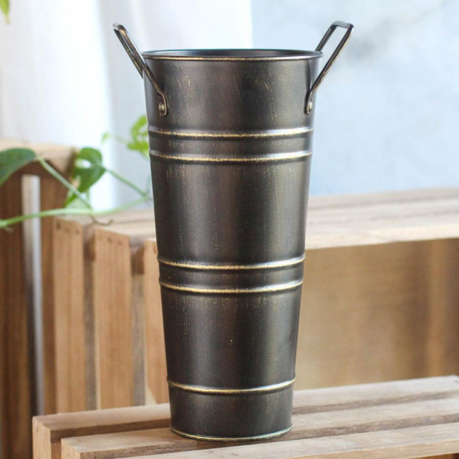 Decorative Umbrella Stand Retro Style Iron Art Flower Bucket Multipurpose Indoor Umbrellas Canes Organizer Entryway Organizer