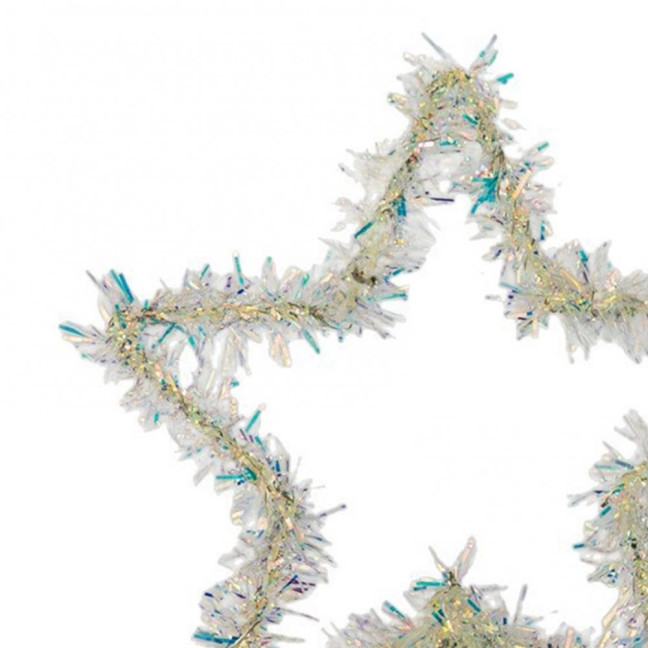 Christmas Tree Topper Star Lighted Star Decoration with Spiral Wire Base Xmas Tree Glittery Star for Festive Home Parties Decor 