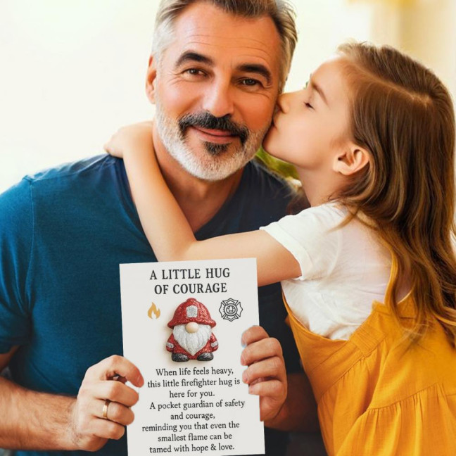 Firefighter Pocket Guardian Mini Firefighter Pocket Hug Token A Little Hug of Courage Keepsake Inspirational Gift for Firefighters 