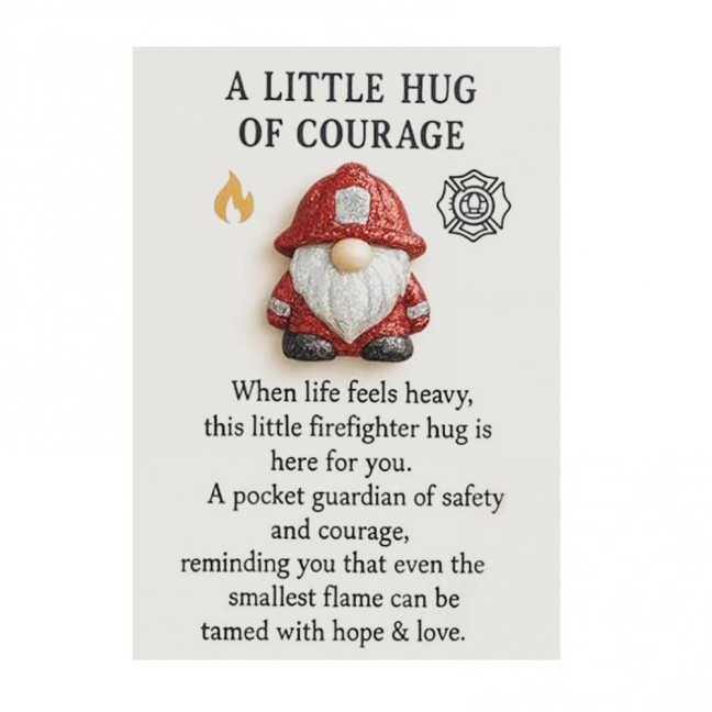 Firefighter Pocket Guardian Mini Firefighter Pocket Hug Token A Little Hug of Courage Keepsake Inspirational Gift for Firefighters 
