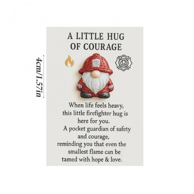 Firefighter Pocket Guardian Mini Firefighter Pocket Hug Token A Little Hug of Courage Keepsake Inspirational Gift for Firefighters 