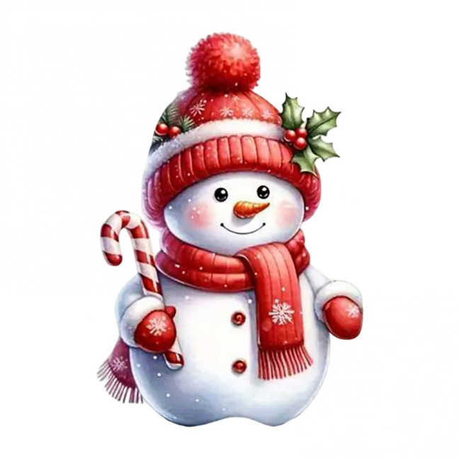 Snowman Christmas Tree Ornament Acrylic Cartoon Snowman Hanging Ornament for Car Rearview Mirror Window Christmas Tree Party Decor