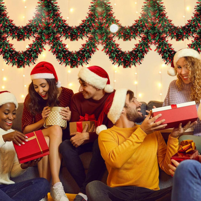 2/4/6/8/10Pcs Christmas Color Strips Christmas Ribbons Garland Indoor Outdoor Festive Decor Versatile Festive Accessory 2/4/6/8/10Pcs Christmas Color Strips Christmas Ribbons Garland Indoor Outdoor Festive Decor Versatile Festive Accessory