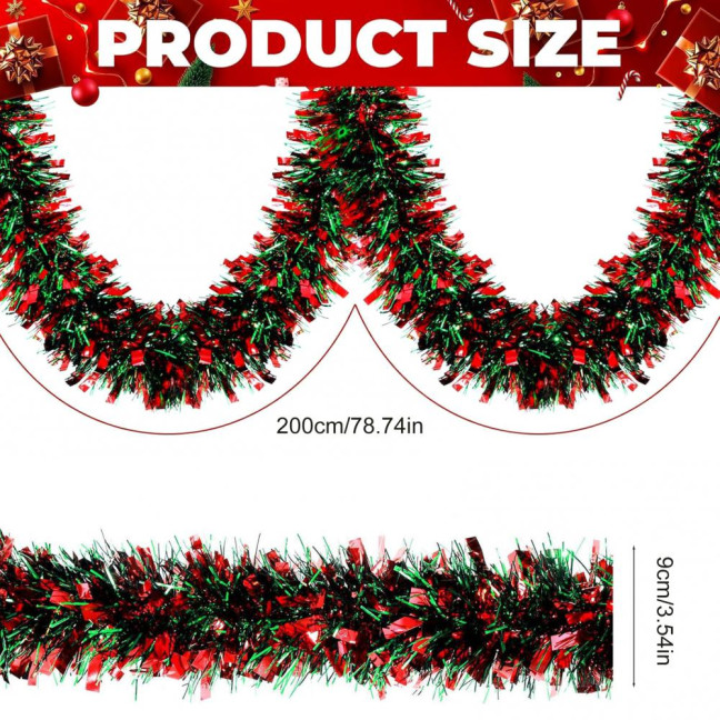 2/4/6/8/10Pcs Christmas Color Strips Christmas Ribbons Garland Indoor Outdoor Festive Decor Versatile Festive Accessory 2/4/6/8/10Pcs Christmas Color Strips Christmas Ribbons Garland Indoor Outdoor Festive Decor Versatile Festive Accessory