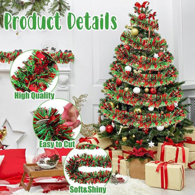 2/4/6/8/10Pcs Christmas Color Strips Christmas Ribbons Garland Indoor Outdoor Festive Decor Versatile Festive Accessory 2/4/6/8/10Pcs Christmas Color Strips Christmas Ribbons Garland Indoor Outdoor Festive Decor Versatile Festive Accessory