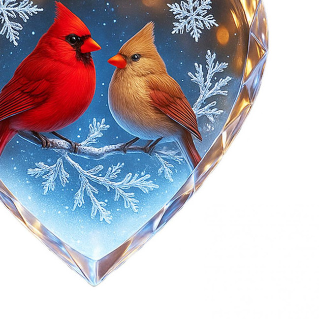 Red Birds Christmas Ornaments Couple Bird Heart Shaped Ornament for Xmas Tree Holiday Gifts for Bird Lovers Women Red Birds Christmas Ornaments Couple Bird Heart Shaped Ornament for Xmas Tree Holiday Gifts for Bird Lovers Women