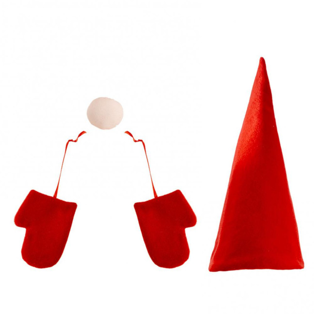 Christmas Tree Decoration Non-Woven Fabric Tree Top Hat Gloves Ornament Festive Atmosphere Holiday Decor