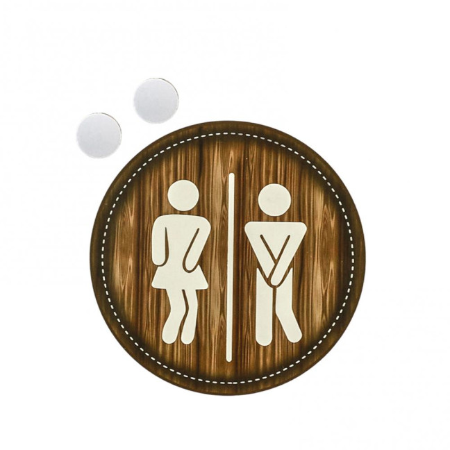 Cotton Thread Wooden Bathroom Sign Rustic Restroom Door Men Women Hanging Sign Restaurant Office Hotel Washroom Wall Gender Identification Signage 