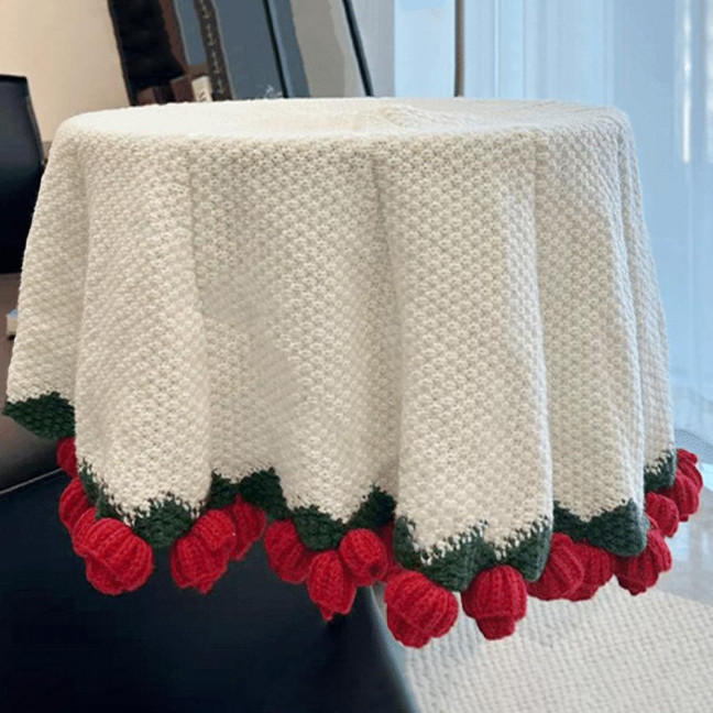 Rose Bouquet Blanket Handmade Crocheted Rose Blanket Floral Design Throw Blanket for Sofa Couch Car Bed Girls Women Birthday Gift