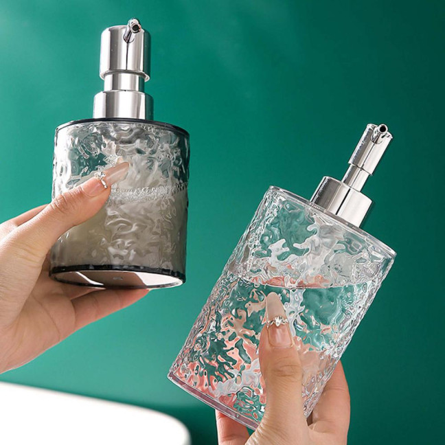 300/400ML Ripple Liquid Soap Dispenser Shampoo Body Hand Wash Shower Gel Facial Cleanser Container Bathroom Refillable Empty Press Pump Bottle 300/400ML Ripple Liquid Soap Dispenser Shampoo Body Hand Wash Shower Gel Facial Cleanser Container Bathroom Refillable Empty Press Pump Bottle