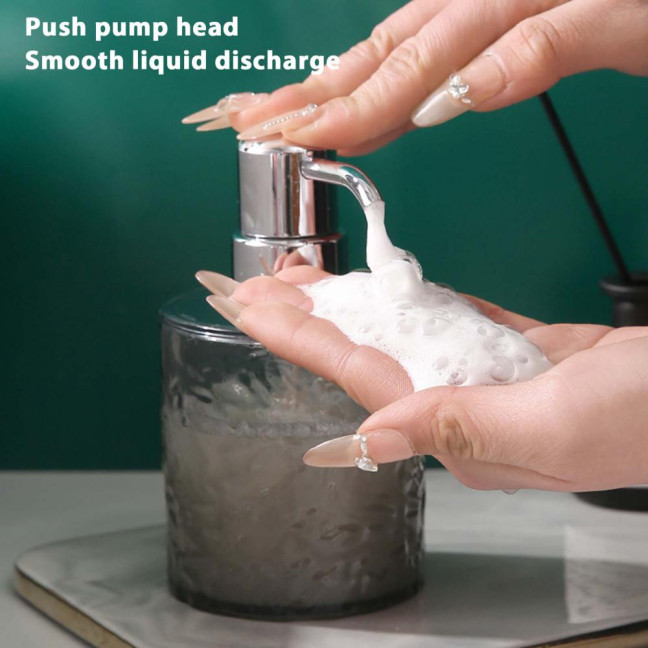 300/400ML Ripple Liquid Soap Dispenser Shampoo Body Hand Wash Shower Gel Facial Cleanser Container Bathroom Refillable Empty Press Pump Bottle 300/400ML Ripple Liquid Soap Dispenser Shampoo Body Hand Wash Shower Gel Facial Cleanser Container Bathroom Refillable Empty Press Pump Bottle
