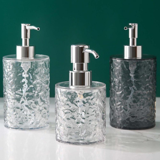 300/400ML Ripple Liquid Soap Dispenser Shampoo Body Hand Wash Shower Gel Facial Cleanser Container Bathroom Refillable Empty Press Pump Bottle 300/400ML Ripple Liquid Soap Dispenser Shampoo Body Hand Wash Shower Gel Facial Cleanser Container Bathroom Refillable Empty Press Pump Bottle