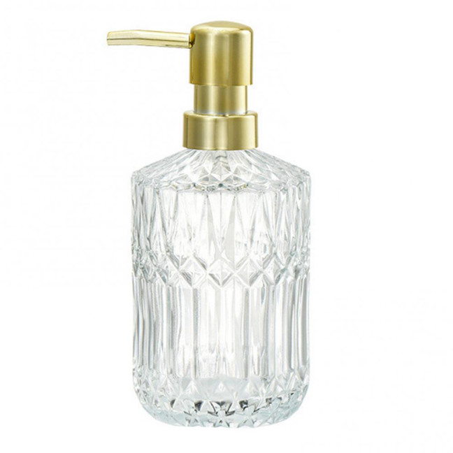 Glass Lotion Bottle Anti-Slip Bottom Transparent Design Large Capacity Liquid Dispenser Home Accessory