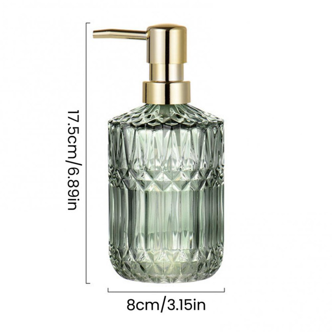 Glass Lotion Bottle Anti-Slip Bottom Transparent Design Large Capacity Liquid Dispenser Home Accessory