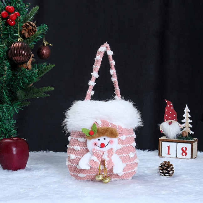 Plush Christmas Small Gift Bag 3D Snowman Santa Doll Fruit Candy Bag Christmas Eve New Year Tote Bag for Xmas Party Supplies Plush Christmas Small Gift Bag 3D Snowman Santa Doll Fruit Candy Bag Christmas Eve New Year Tote Bag for Xmas Party Supplies