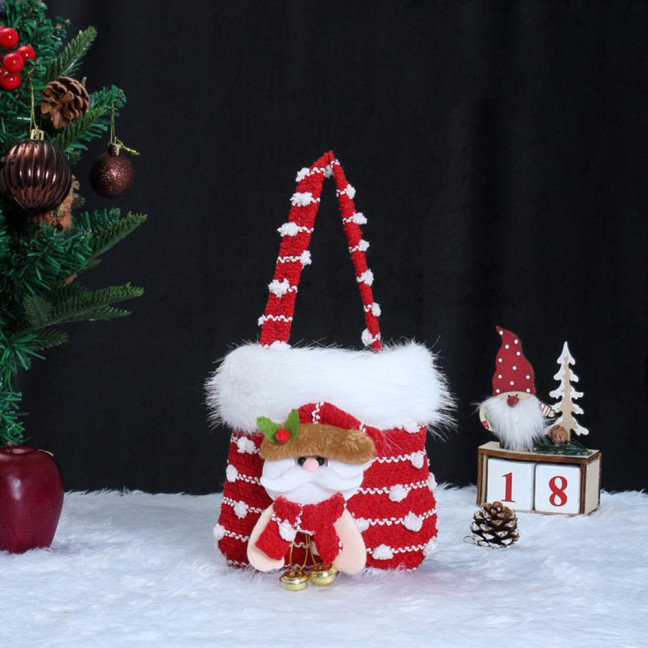 Plush Christmas Small Gift Bag 3D Snowman Santa Doll Fruit Candy Bag Christmas Eve New Year Tote Bag for Xmas Party Supplies Plush Christmas Small Gift Bag 3D Snowman Santa Doll Fruit Candy Bag Christmas Eve New Year Tote Bag for Xmas Party Supplies