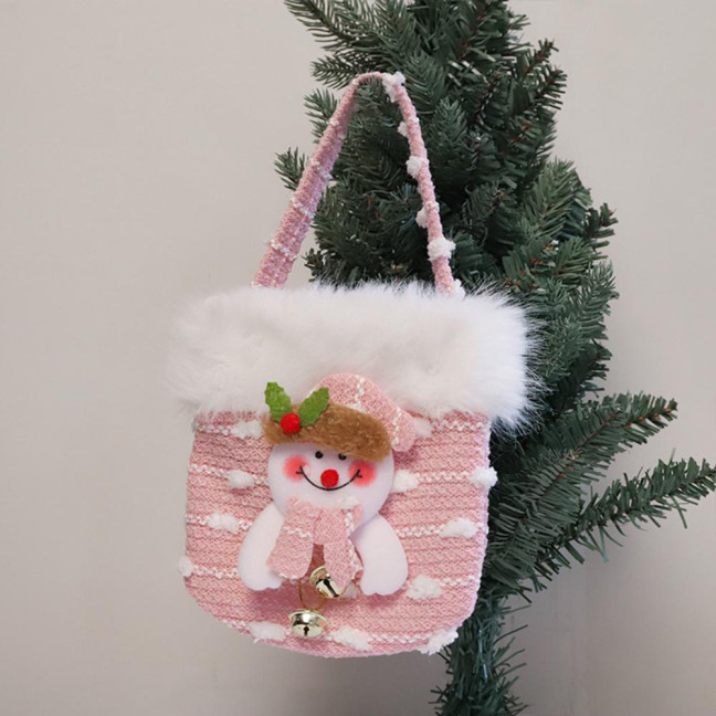 Plush Christmas Small Gift Bag 3D Snowman Santa Doll Fruit Candy Bag Christmas Eve New Year Tote Bag for Xmas Party Supplies Plush Christmas Small Gift Bag 3D Snowman Santa Doll Fruit Candy Bag Christmas Eve New Year Tote Bag for Xmas Party Supplies
