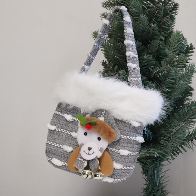 Plush Christmas Small Gift Bag 3D Snowman Santa Doll Fruit Candy Bag Christmas Eve New Year Tote Bag for Xmas Party Supplies Plush Christmas Small Gift Bag 3D Snowman Santa Doll Fruit Candy Bag Christmas Eve New Year Tote Bag for Xmas Party Supplies