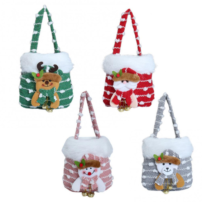 Plush Christmas Small Gift Bag 3D Snowman Santa Doll Fruit Candy Bag Christmas Eve New Year Tote Bag for Xmas Party Supplies Plush Christmas Small Gift Bag 3D Snowman Santa Doll Fruit Candy Bag Christmas Eve New Year Tote Bag for Xmas Party Supplies