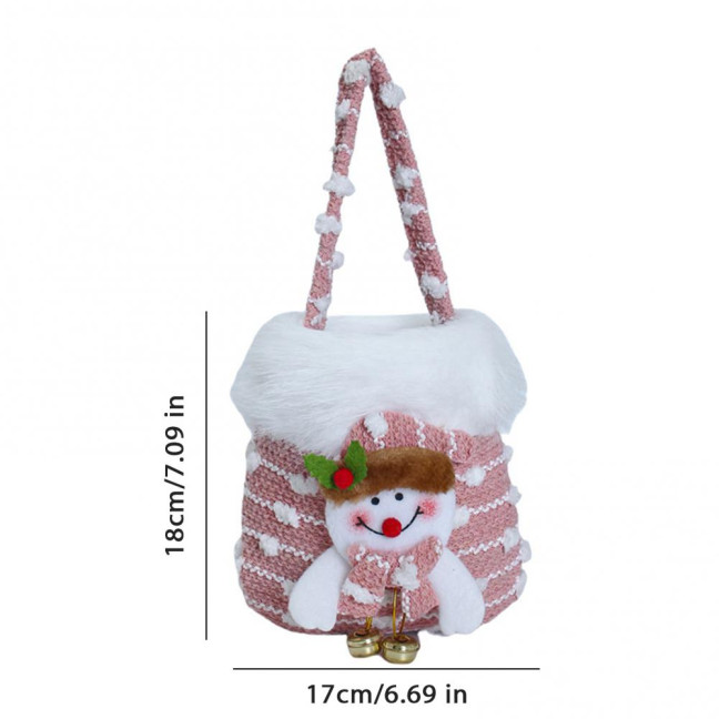 Plush Christmas Small Gift Bag 3D Snowman Santa Doll Fruit Candy Bag Christmas Eve New Year Tote Bag for Xmas Party Supplies Plush Christmas Small Gift Bag 3D Snowman Santa Doll Fruit Candy Bag Christmas Eve New Year Tote Bag for Xmas Party Supplies