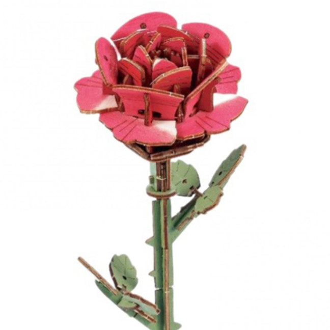 3D Wooden Flower Puzzle Kit for Adults DIY Botanical Bouquet Building Set Wood Sunflower/Rose Floral Craft Kit for Stress Relief Mother's Day Housewarming Gifts