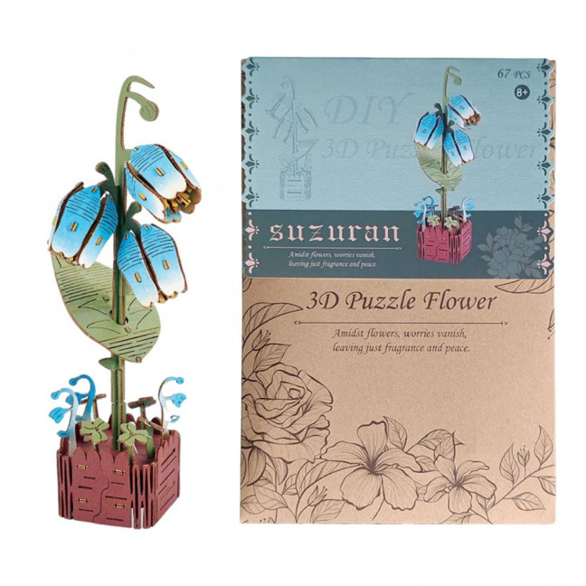 3D Wooden Flower Puzzle Kit for Adults DIY Botanical Bouquet Building Set Wood Sunflower/Rose Floral Craft Kit for Stress Relief Mother's Day Housewarming Gifts