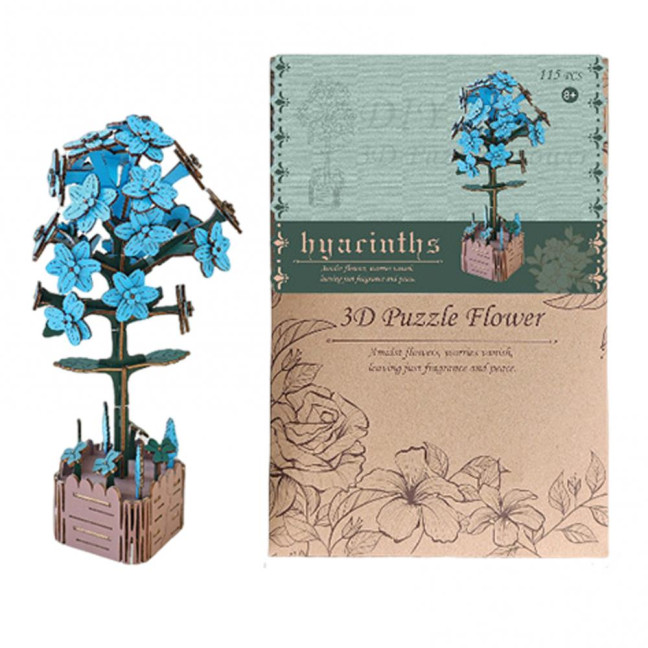 3D Wooden Flower Puzzle Kit for Adults DIY Botanical Bouquet Building Set Wood Sunflower/Rose Floral Craft Kit for Stress Relief Mother's Day Housewarming Gifts