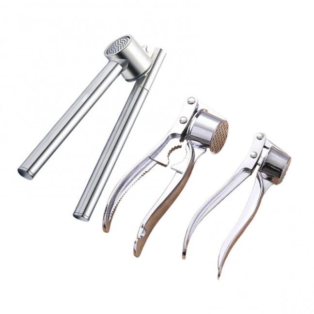 Garlic Press Stainless Steel Garlic Mincer Manual Garlic Crusher Effortless Chopping Tool for Garlic Ginger Nuts 