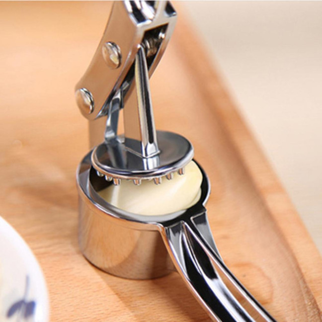 Garlic Press Stainless Steel Garlic Mincer Manual Garlic Crusher Effortless Chopping Tool for Garlic Ginger Nuts 