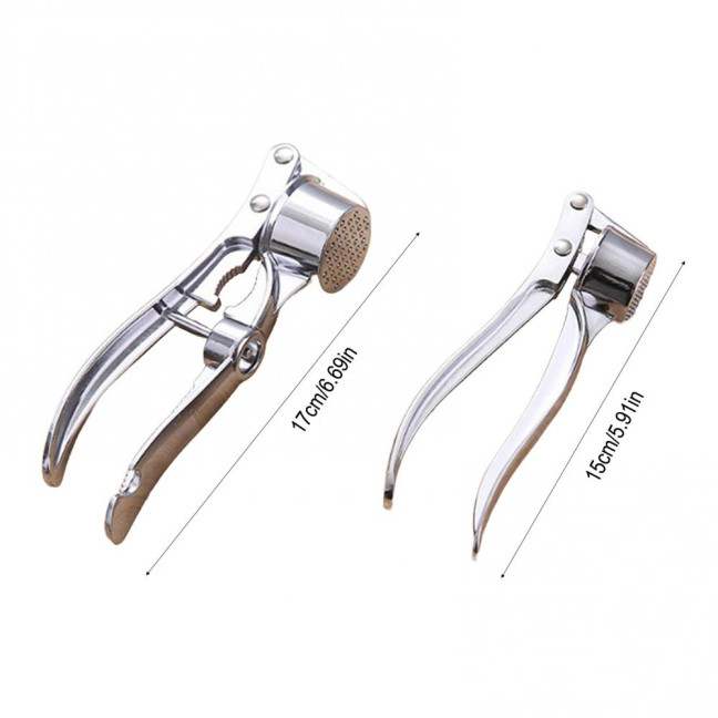 Garlic Press Stainless Steel Garlic Mincer Manual Garlic Crusher Effortless Chopping Tool for Garlic Ginger Nuts 
