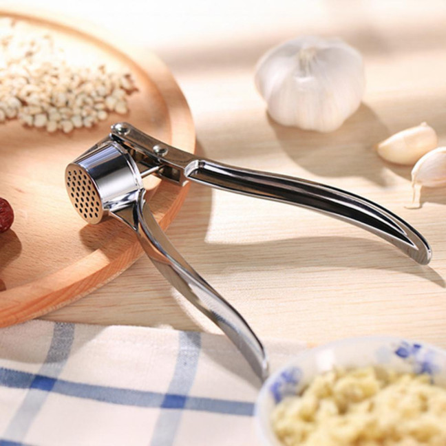 Garlic Press Stainless Steel Garlic Mincer Manual Garlic Crusher Effortless Chopping Tool for Garlic Ginger Nuts 