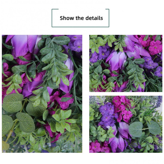 Purple Tulip Wreath with Hydrangea & Hyacinth Artificial Flower Lavender Garland Realistic Spring-Summer Floral Decor for Door Wall Home & Party Purple Tulip Wreath with Hydrangea & Hyacinth Artificial Flower Lavender Garland Realistic Spring-Summer Floral Decor for Door Wall Home & Party