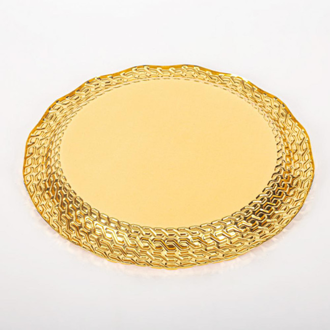 Vintage Round Metal Tray Retro Decorative Display Plate Flat Bottom Serving Platter for Jewelry Storage Snacks Cake Coffee Coaster