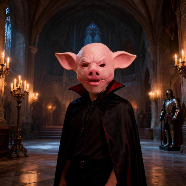 Halloween Horror Pig Head Mask Realistic Bad Face Mask Role-playing Scary Pig Head Costume Party Cosplay Props 