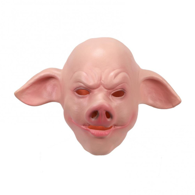 Halloween Horror Pig Head Mask Realistic Bad Face Mask Role-playing Scary Pig Head Costume Party Cosplay Props 