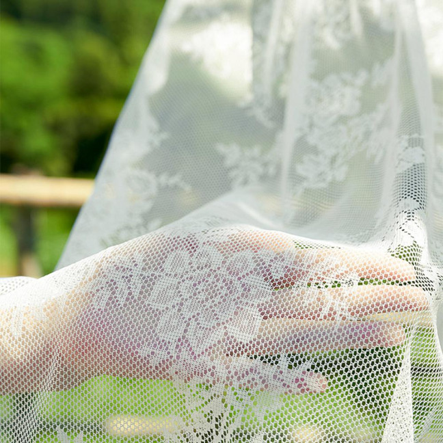 Wedding Arch Draping Fabric White Lace Drapes Sheer Backdrop Curtain for Wedding Ceremony Birthday Party Bridal Shower Decoration