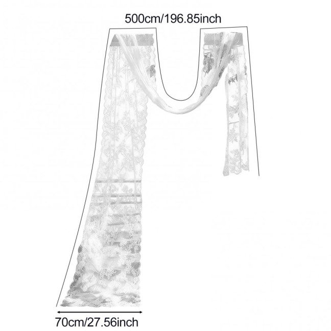 Wedding Arch Draping Fabric White Lace Drapes Sheer Backdrop Curtain for Wedding Ceremony Birthday Party Bridal Shower Decoration