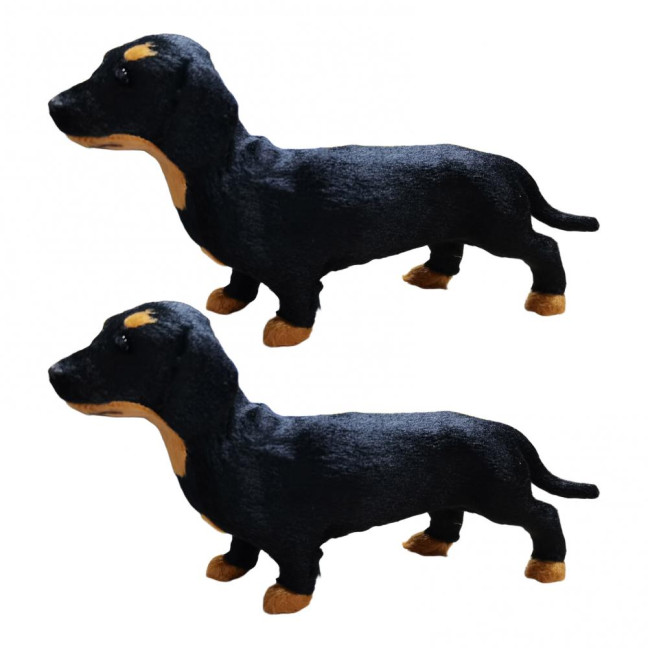 2Pcs Emotional Support Dachshund Plush Toy Soft Stuffed Animal Couch Companion for Stress Relief Anxiety Comfort & Relaxation