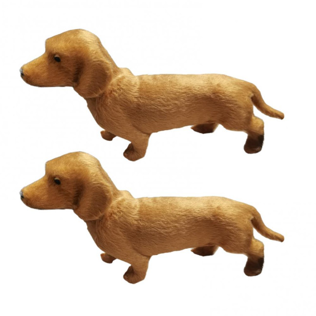 2Pcs Emotional Support Dachshund Plush Toy Soft Stuffed Animal Couch Companion for Stress Relief Anxiety Comfort & Relaxation
