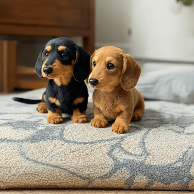 2Pcs Emotional Support Dachshund Plush Toy Soft Stuffed Animal Couch Companion for Stress Relief Anxiety Comfort & Relaxation