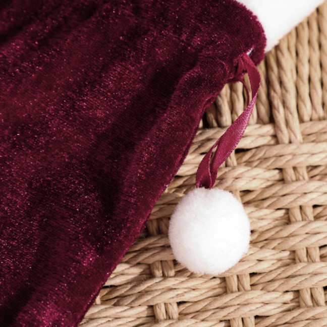 Christmas Santa Wine Bottle Cover Soft Plush Wine Bottle Topper Cute Santa Claus Wine Bottle Bag for Xmas Wedding Birthday Holiday Parties