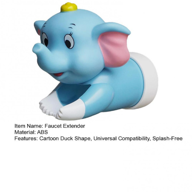 Kids Faucet Extender Cartoon Duck Shark Elephant Shape Splash-proof Faucet Extender Bathroom Gadget 