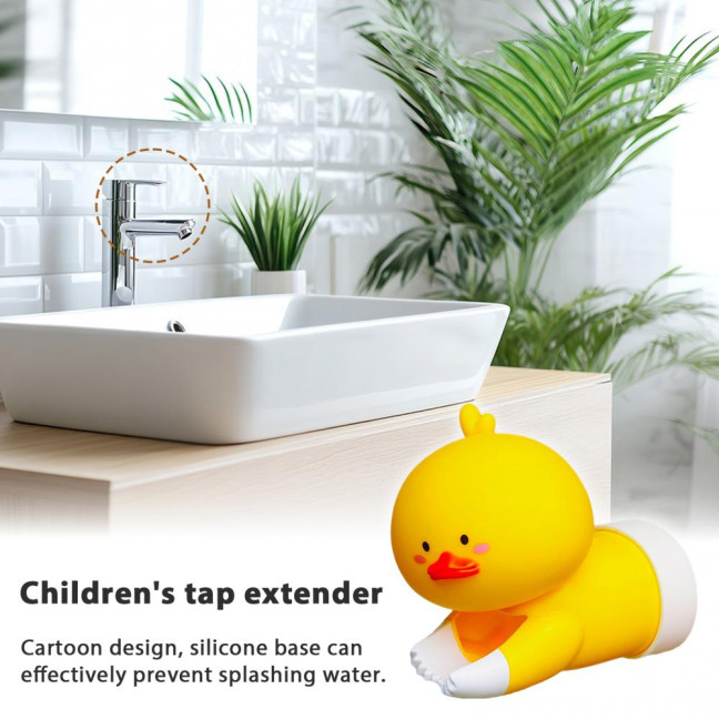 Kids Faucet Extender Cartoon Duck Shark Elephant Shape Splash-proof Faucet Extender Bathroom Gadget 