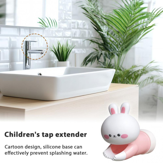 Kids Faucet Extender Cartoon Duck Shark Elephant Shape Splash-proof Faucet Extender Bathroom Gadget 
