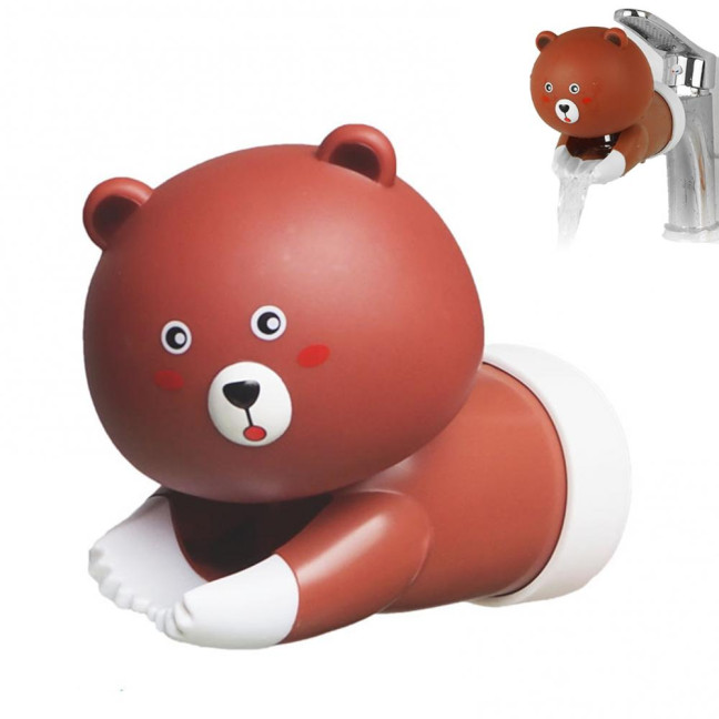 Kids Faucet Extender Cartoon Duck Shark Elephant Shape Splash-proof Faucet Extender Bathroom Gadget 