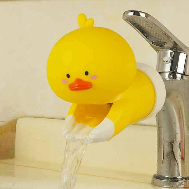 Kids Faucet Extender Cartoon Duck Shark Elephant Shape Splash-proof Faucet Extender Bathroom Gadget 